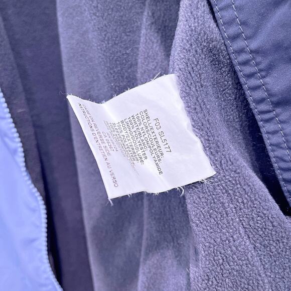 Columbia Nylon Fleece Lined Soft Shell Jacket Blue Full Zip Vintage Womens Small - Picture 7 of 7